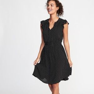 Old Navy Black Polka Dot Dress